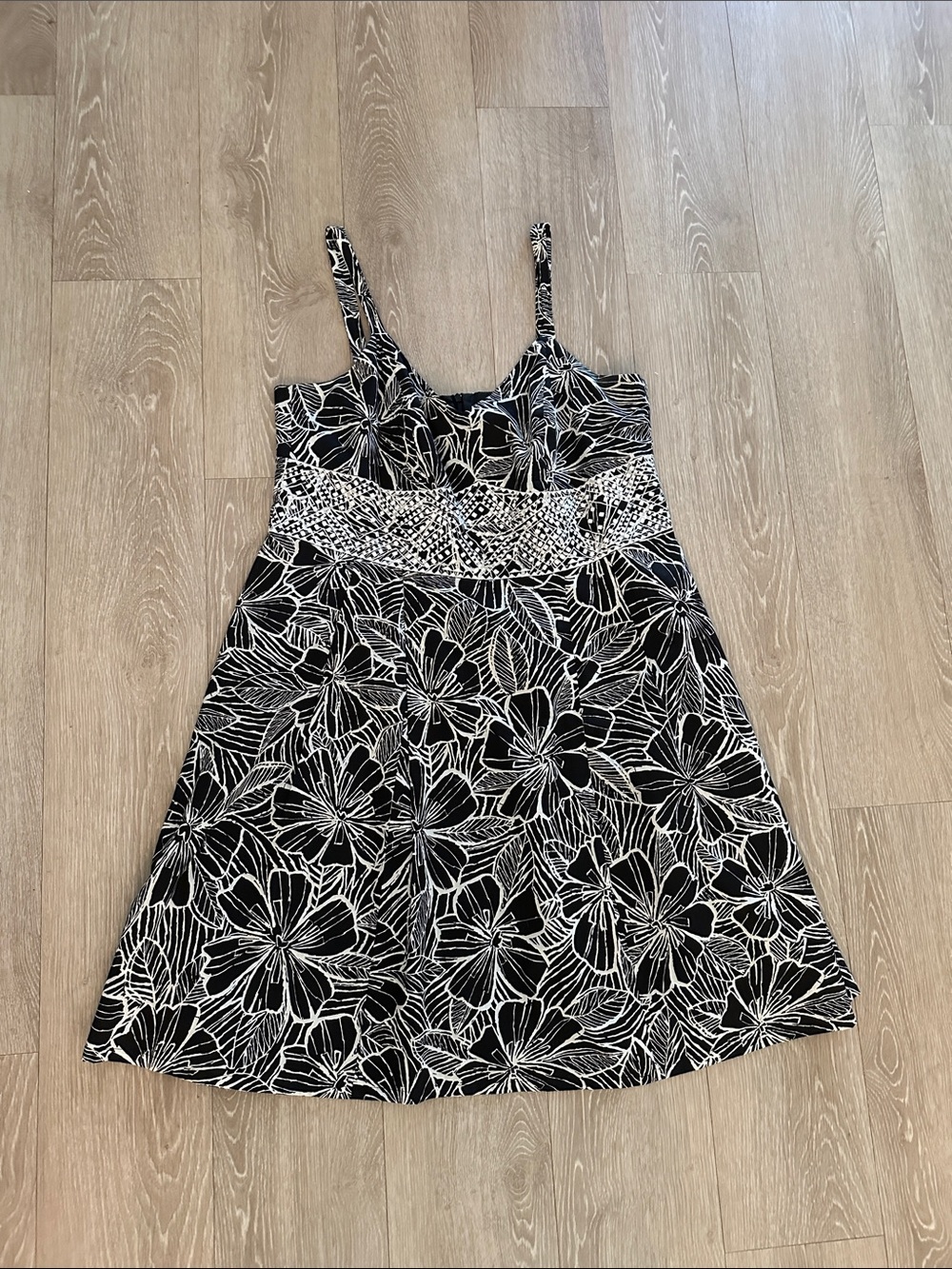 Positive Attitude Black and White Floral Dress